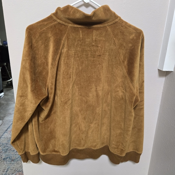 Madewell MWL Velour 1/2 Zip Sweatshirt Pullover Size Women's Medium - Picture 4 of 4